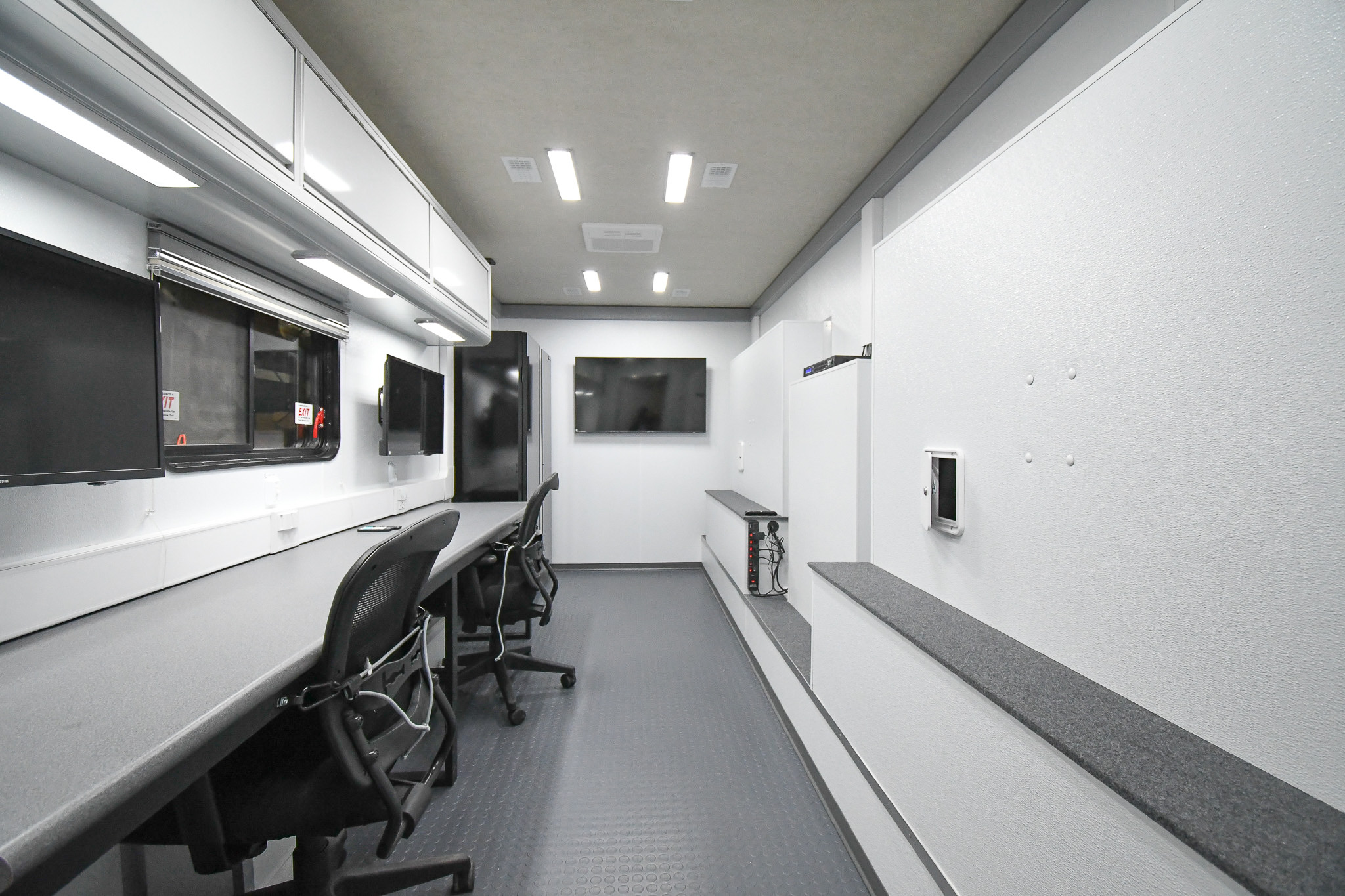 Front-to-back interior view of the unit for the PA Bureau of Forestry after its 2024 upfit.