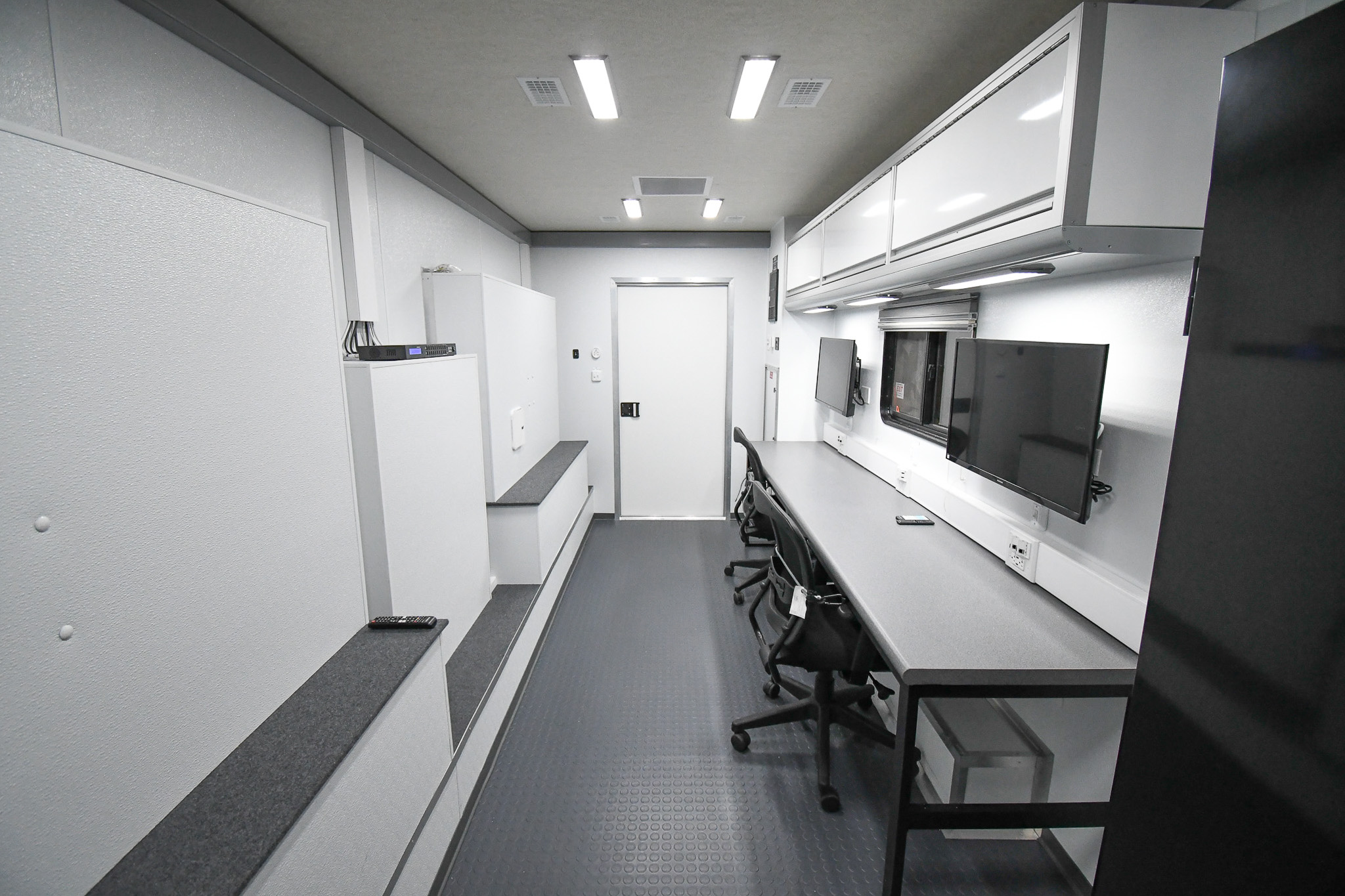 Back-to-front interior view of the unit for the PA Bureau of Forestry after its 2024 upfit.
