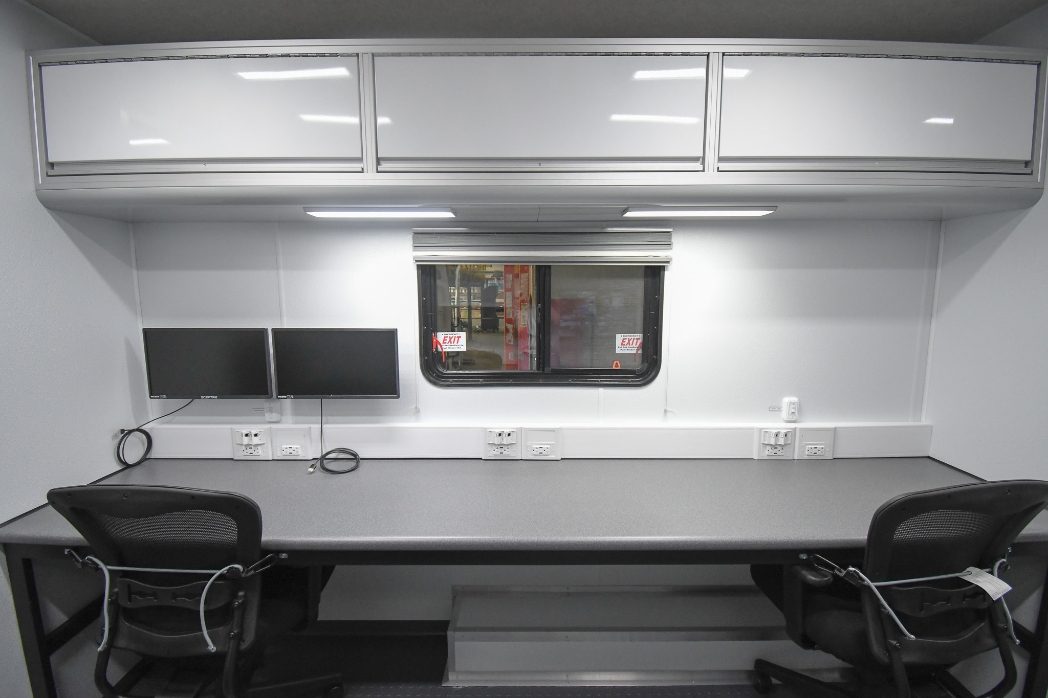 Two workstations inside the unit for Albermarle, NC.