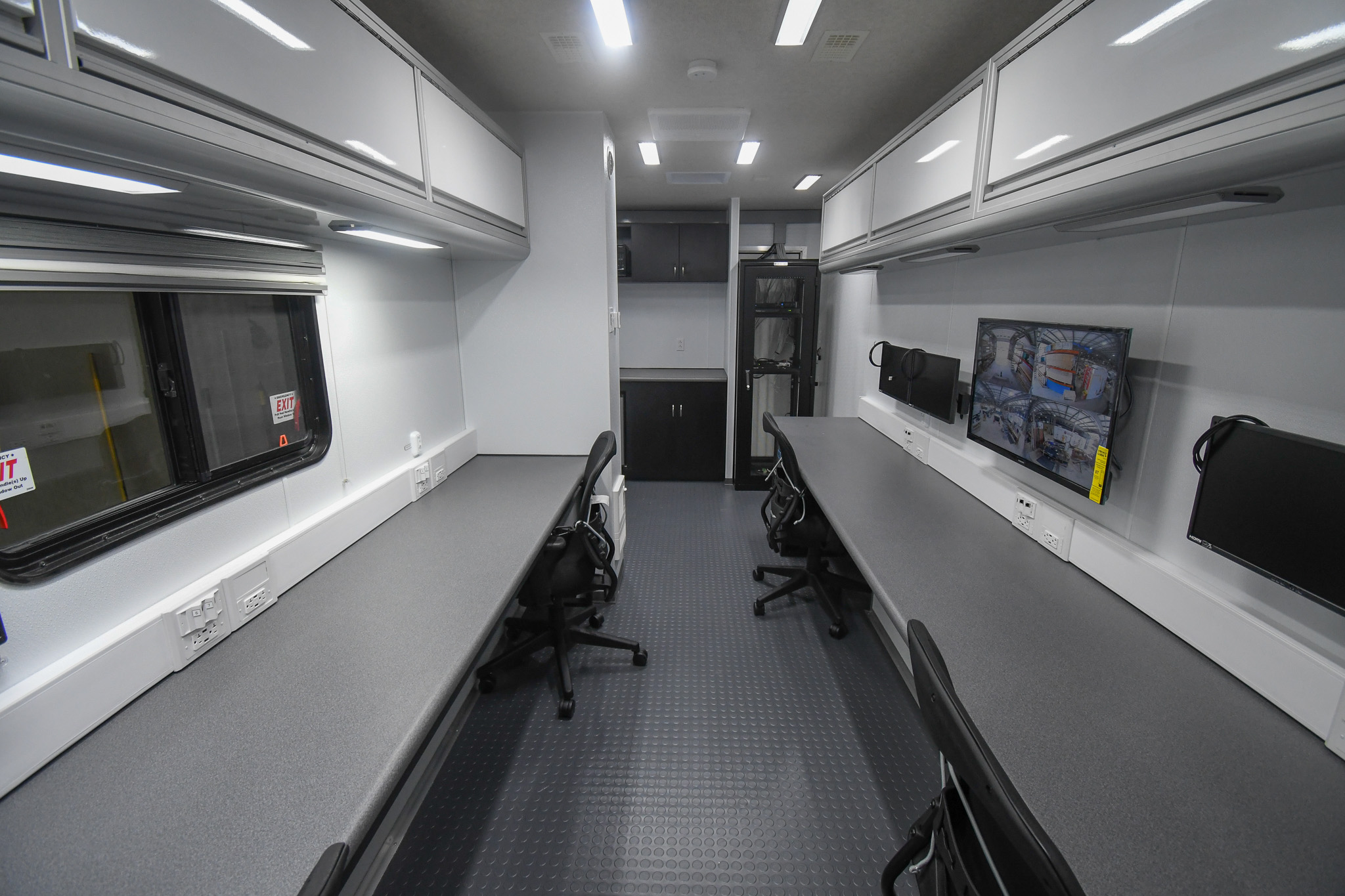 A back-to-front view inside the unit for Albemarle, NC.