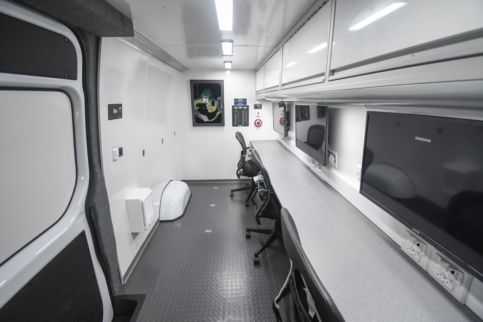 Front-to-back view inside the unit for Fountain Valley, CA.