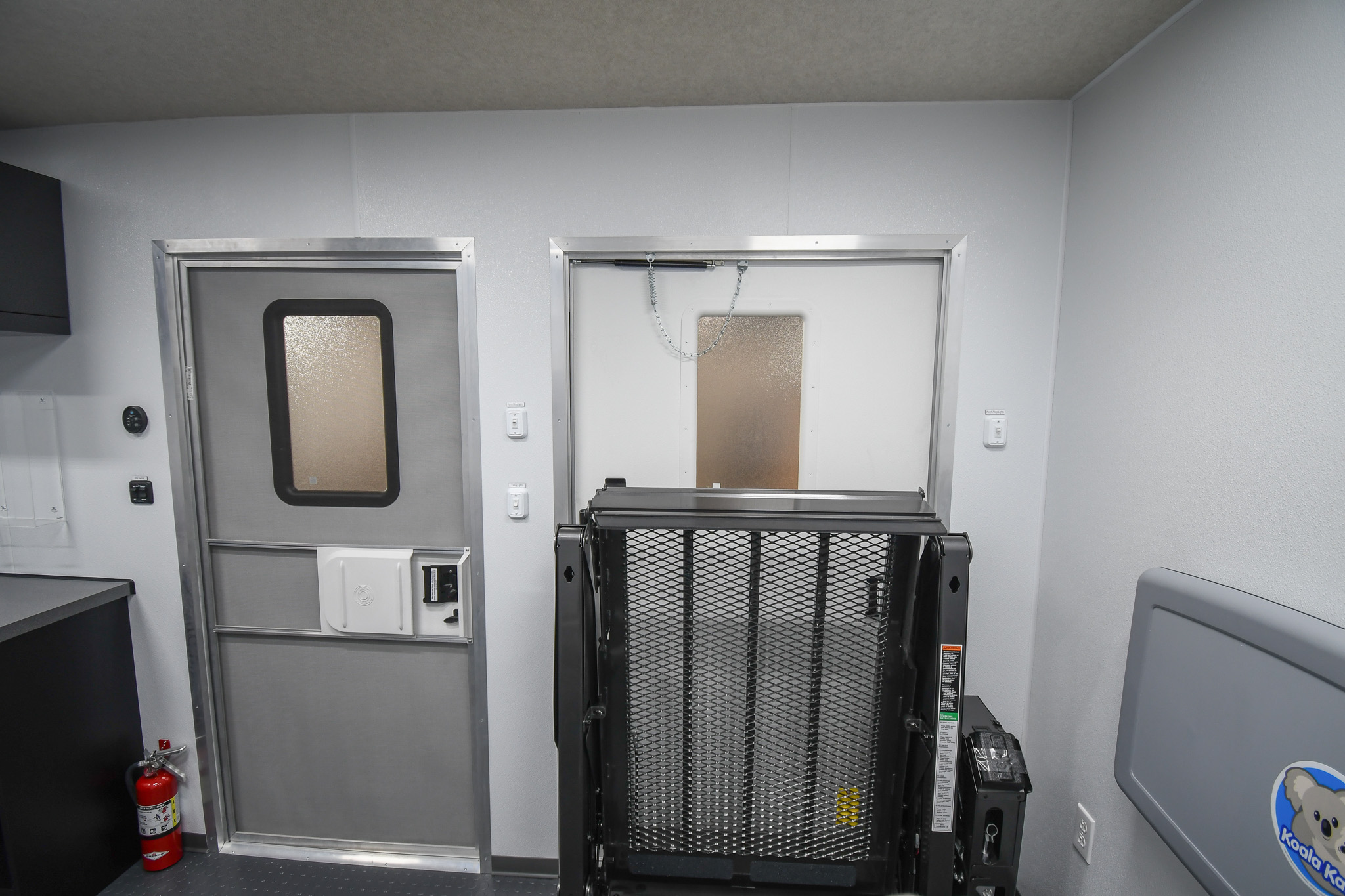 A view of the exit and wheelchair lift inside the unit for Rosebud, SD.