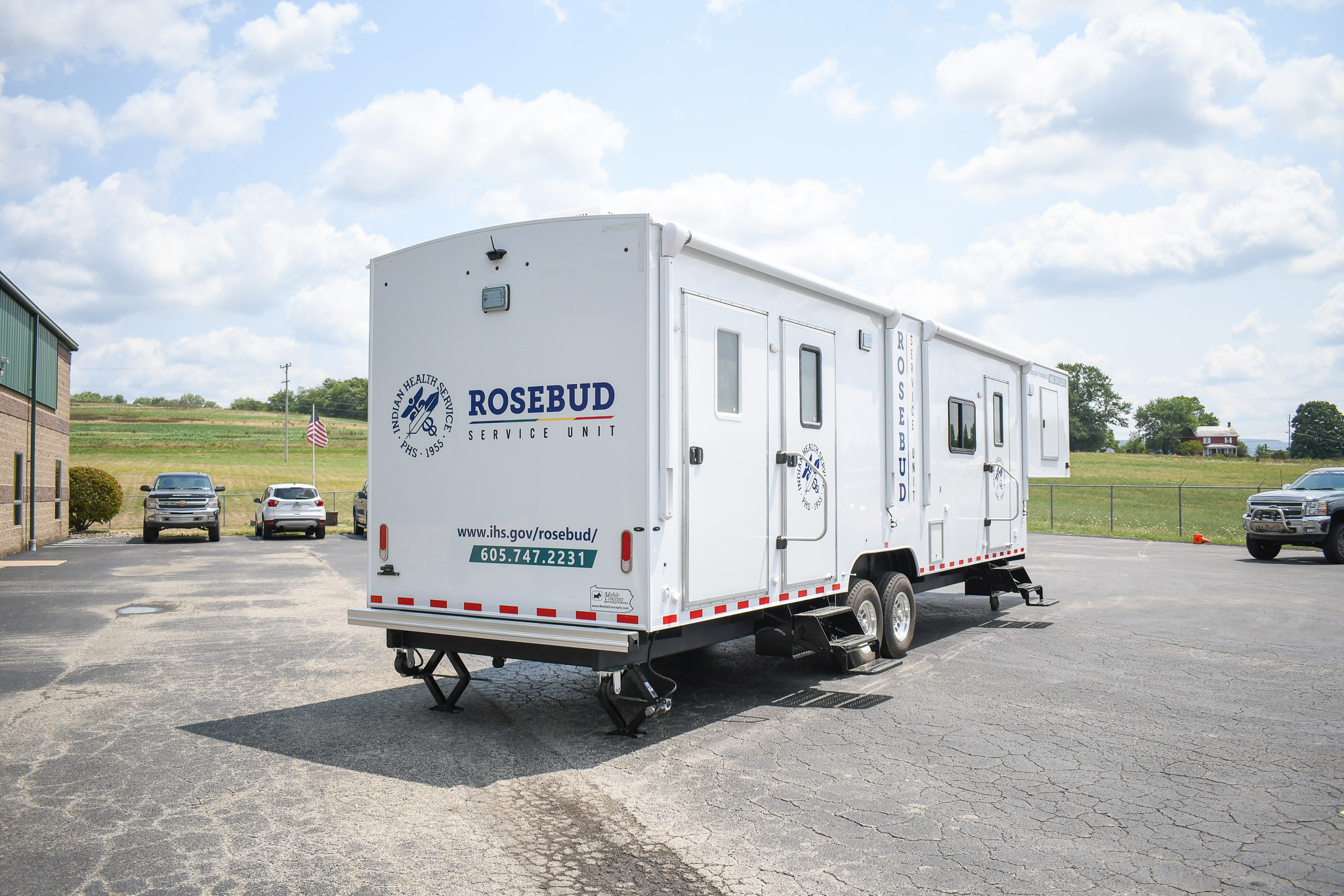 An exterior view of the unit for Rosebud, SD.