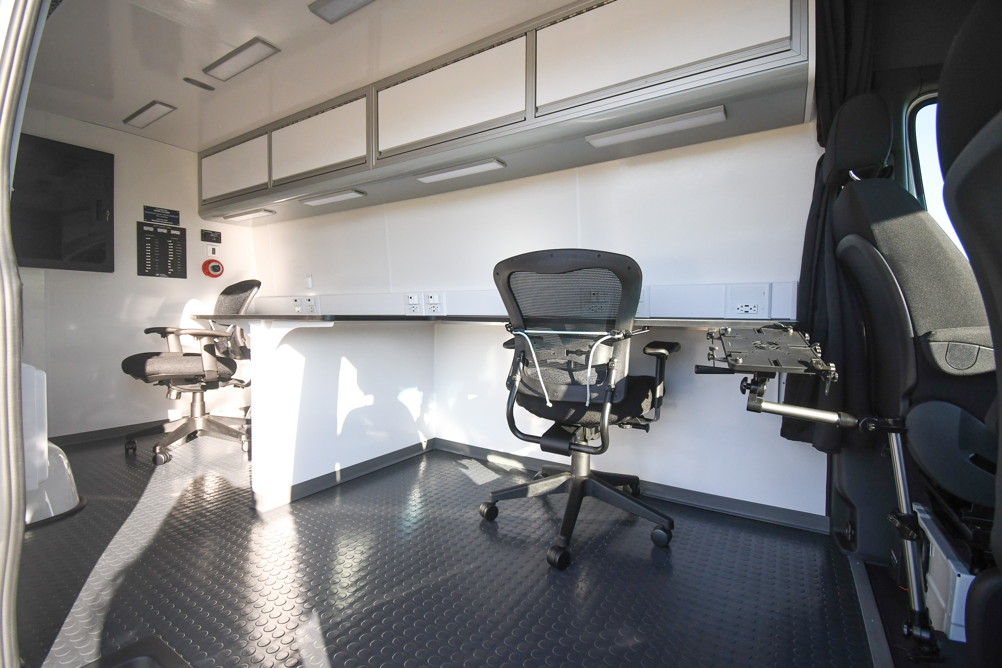 The two workstations inside the unit for San Bernardino, CA.