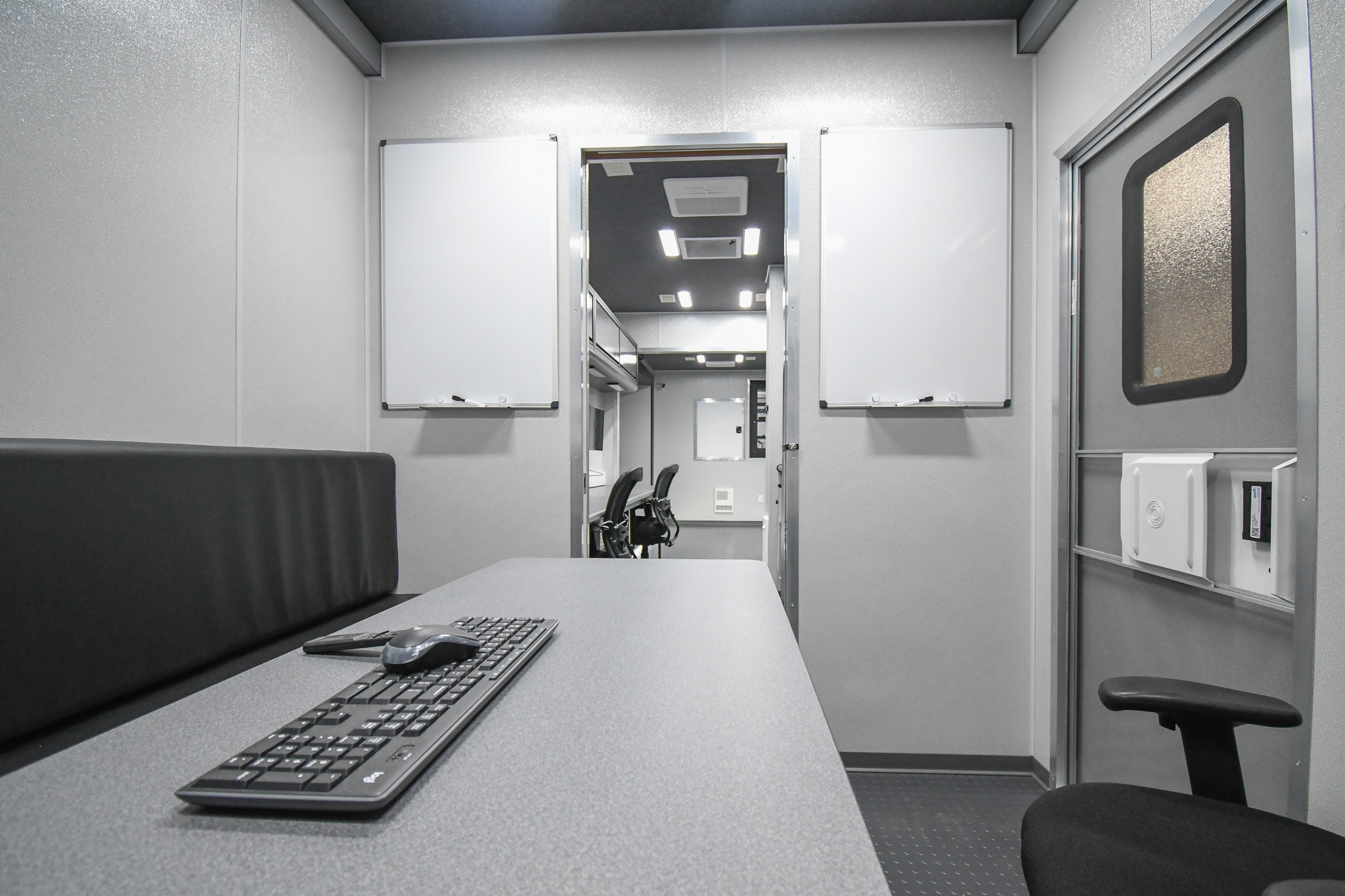 A back-to-front view inside the unit for Mechanicsburg, PA from the conference room.