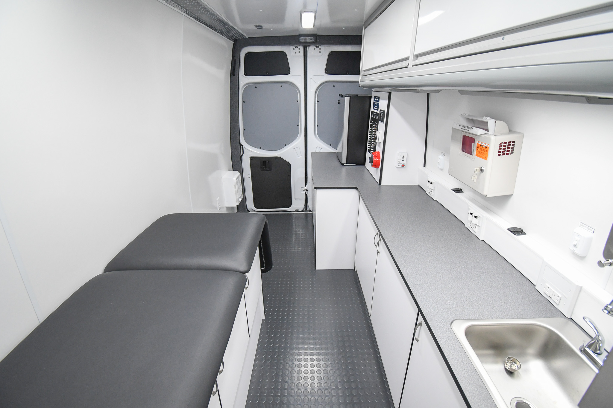 The medical exam area inside the unit for Lancaster, PA.