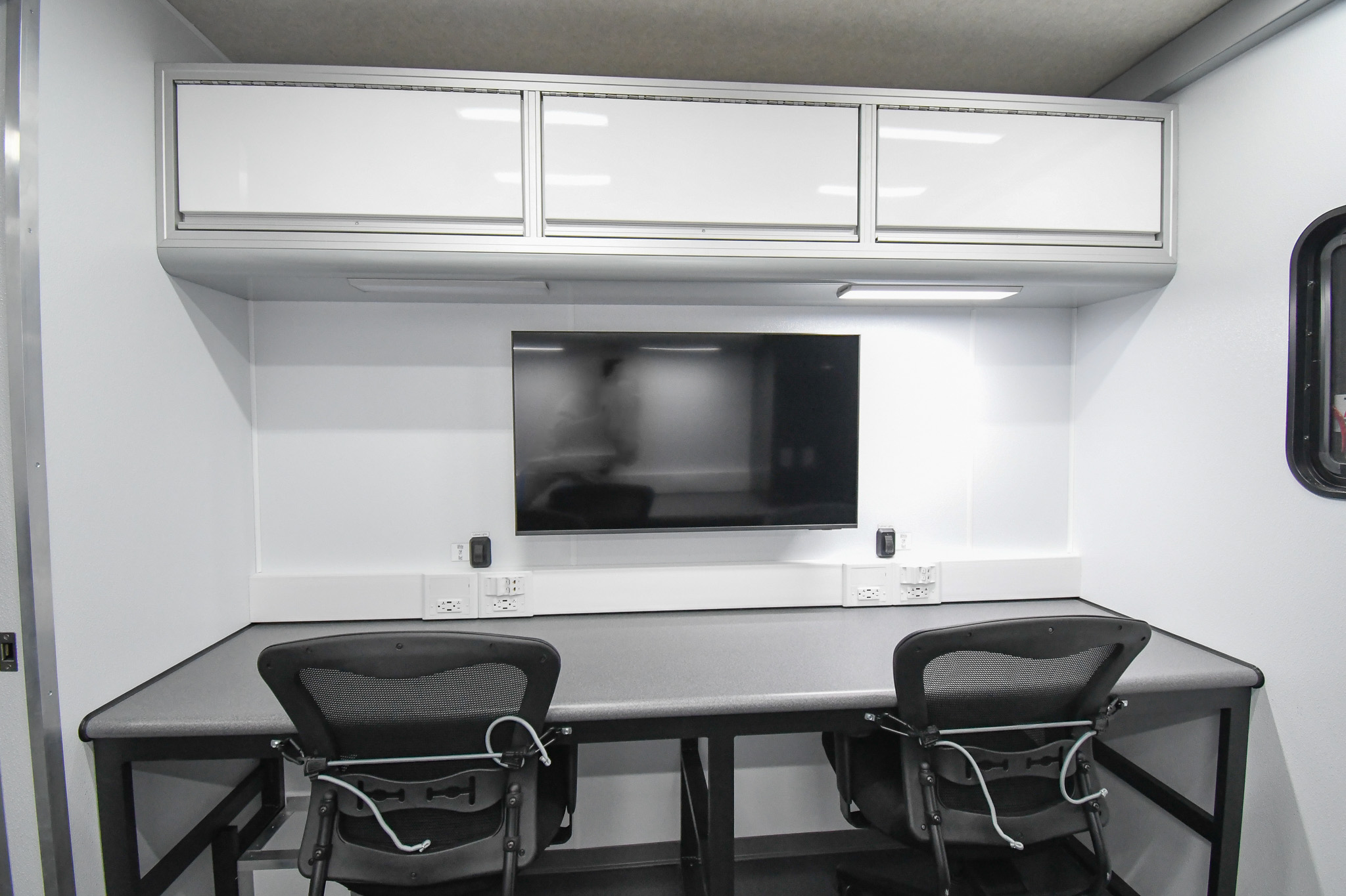 Two of the four workstations inside the unit for Winchester, VA.