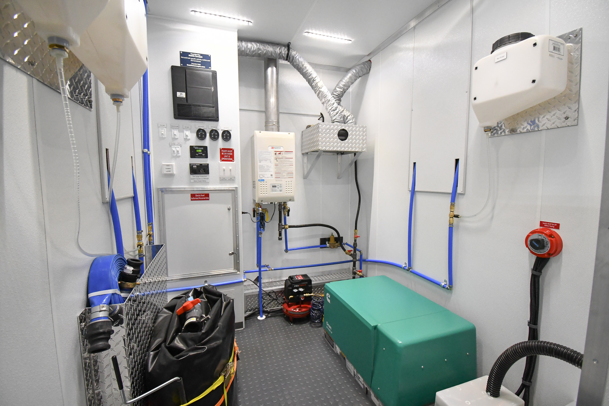 The maintenance room inside the unit for Fayetteville, AR.